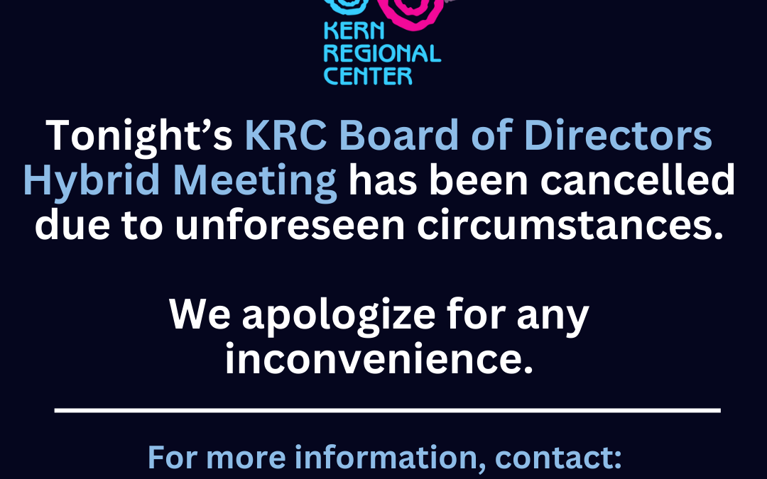 KRC Board of Directors Meeting Cancellation