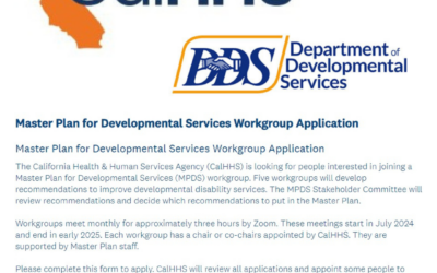 CalHHS: Master Plan for Developmental Services Workgroup