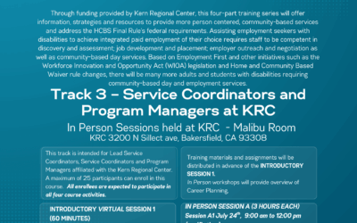 HCBS Employment Training: Service Coordinators and Program Managers at KRC