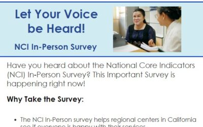 DDS: In-Person National Core Indicators Survey