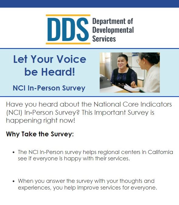 DDS: In-Person National Core Indicators Survey