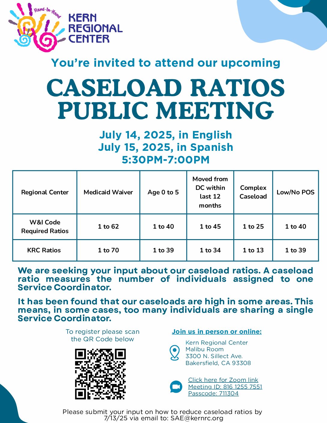 Caseload Ratios Public Meeting 7/14/25