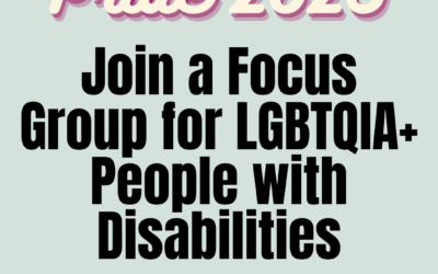 DDS: Focus Group for LGBTQIA+ People with Disabilities