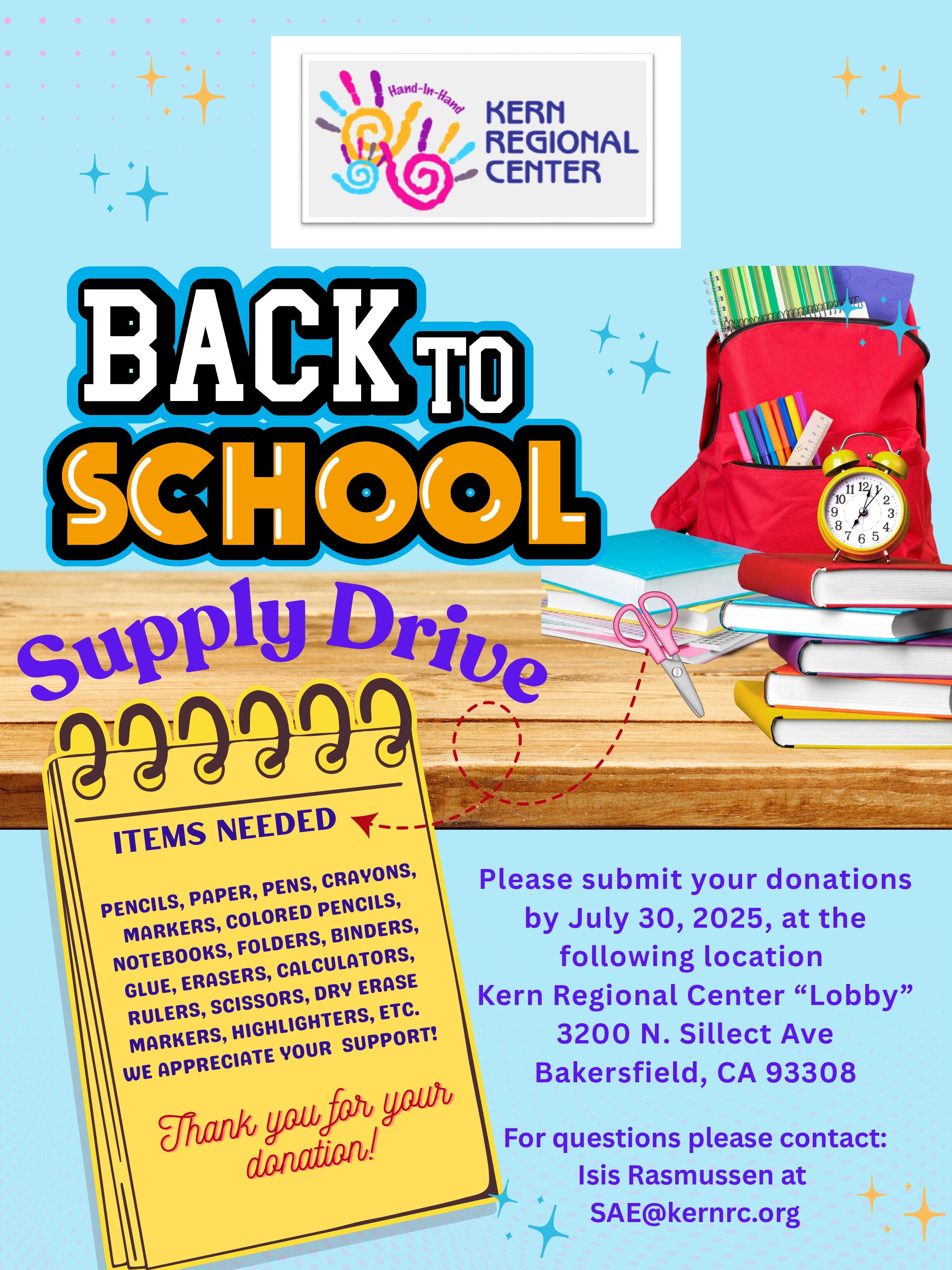 Back-to-School Supply Drive!