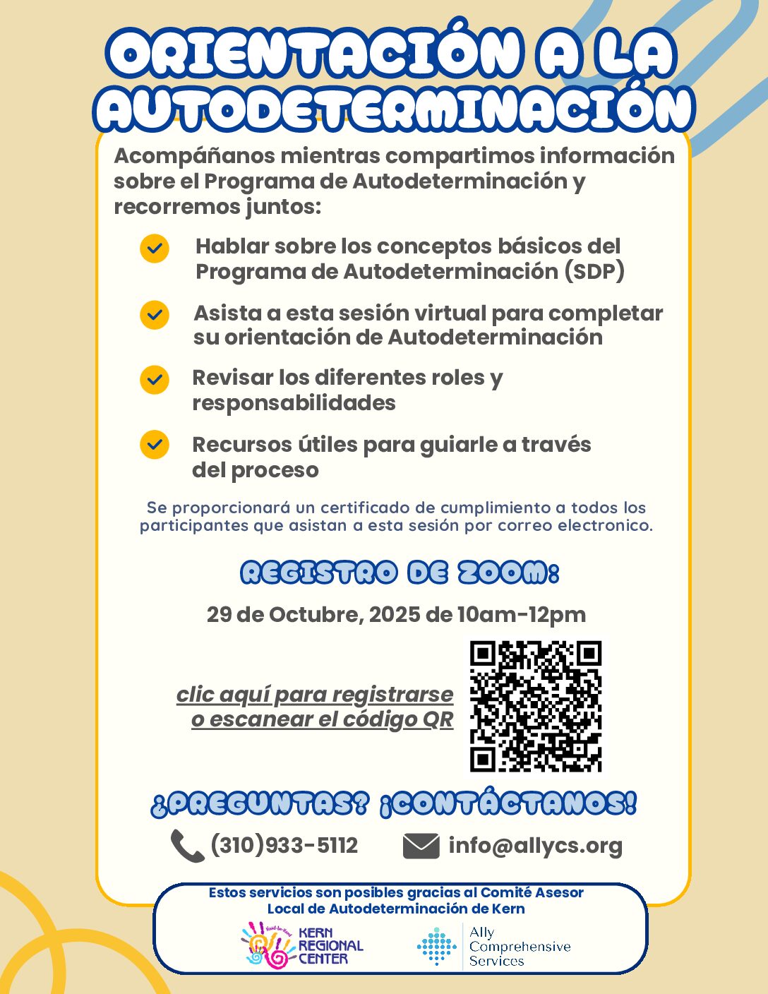 Orientación del Programa de Autodeterminación: 10/29/25
