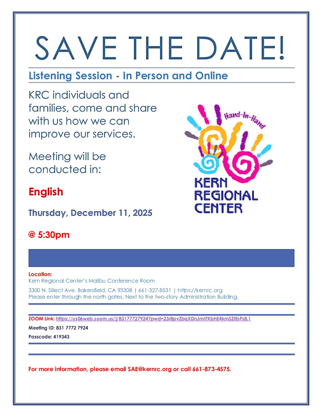 Listening Session 12/11/25